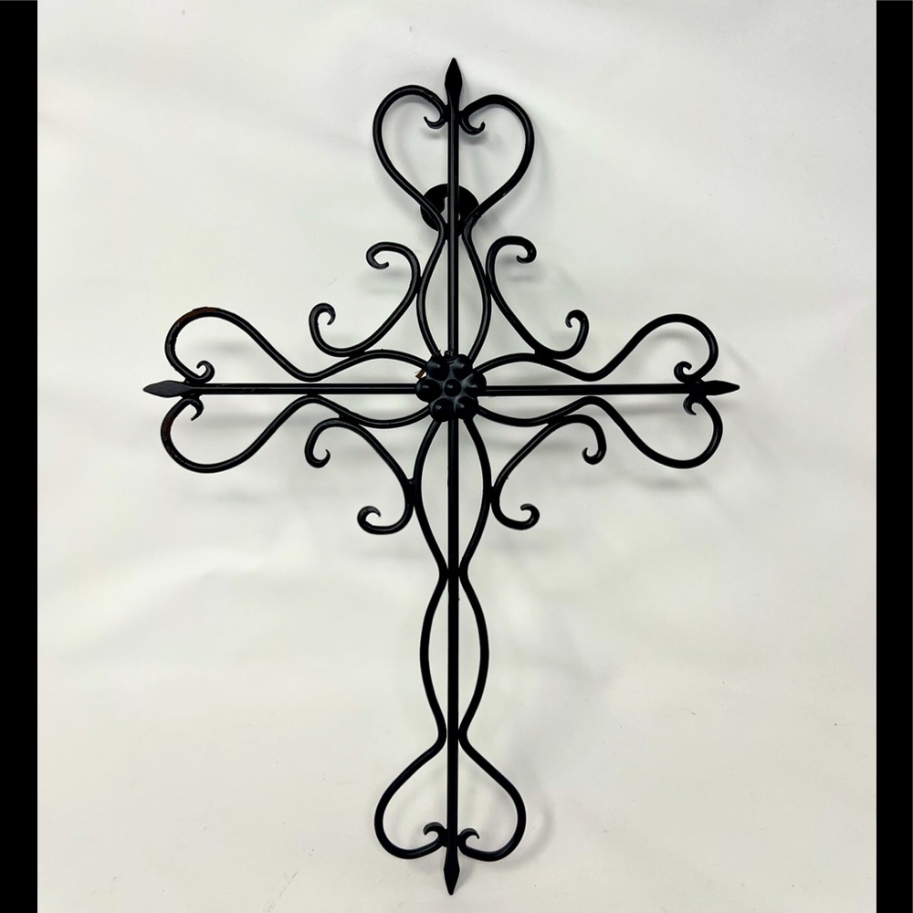 Black Medal Cross  - Wall Decor.   14 1/2. X. 10